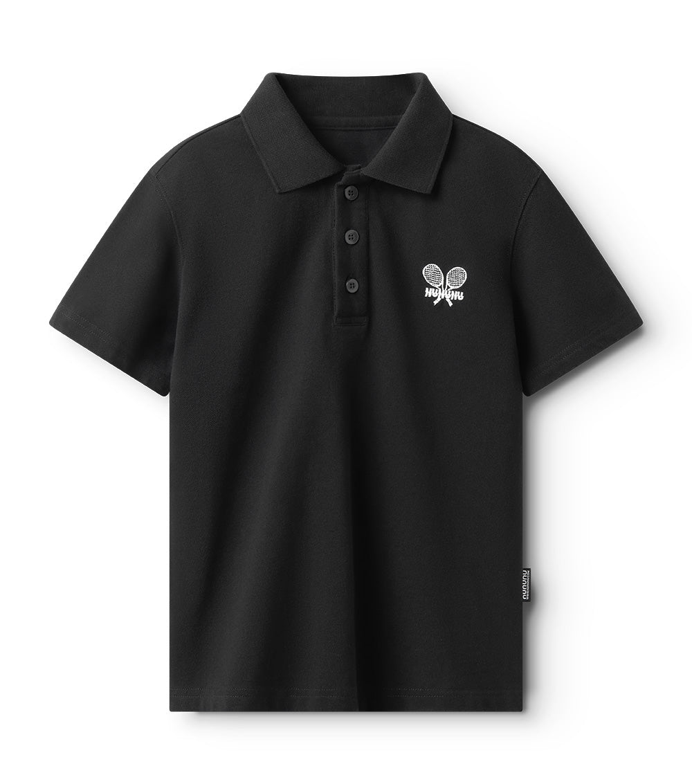 nununu tennis polo black
