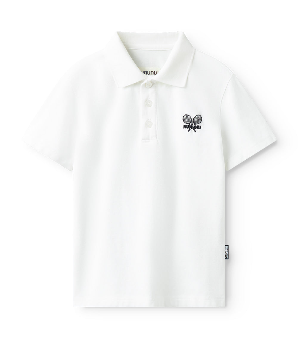 nununu tennis polo white