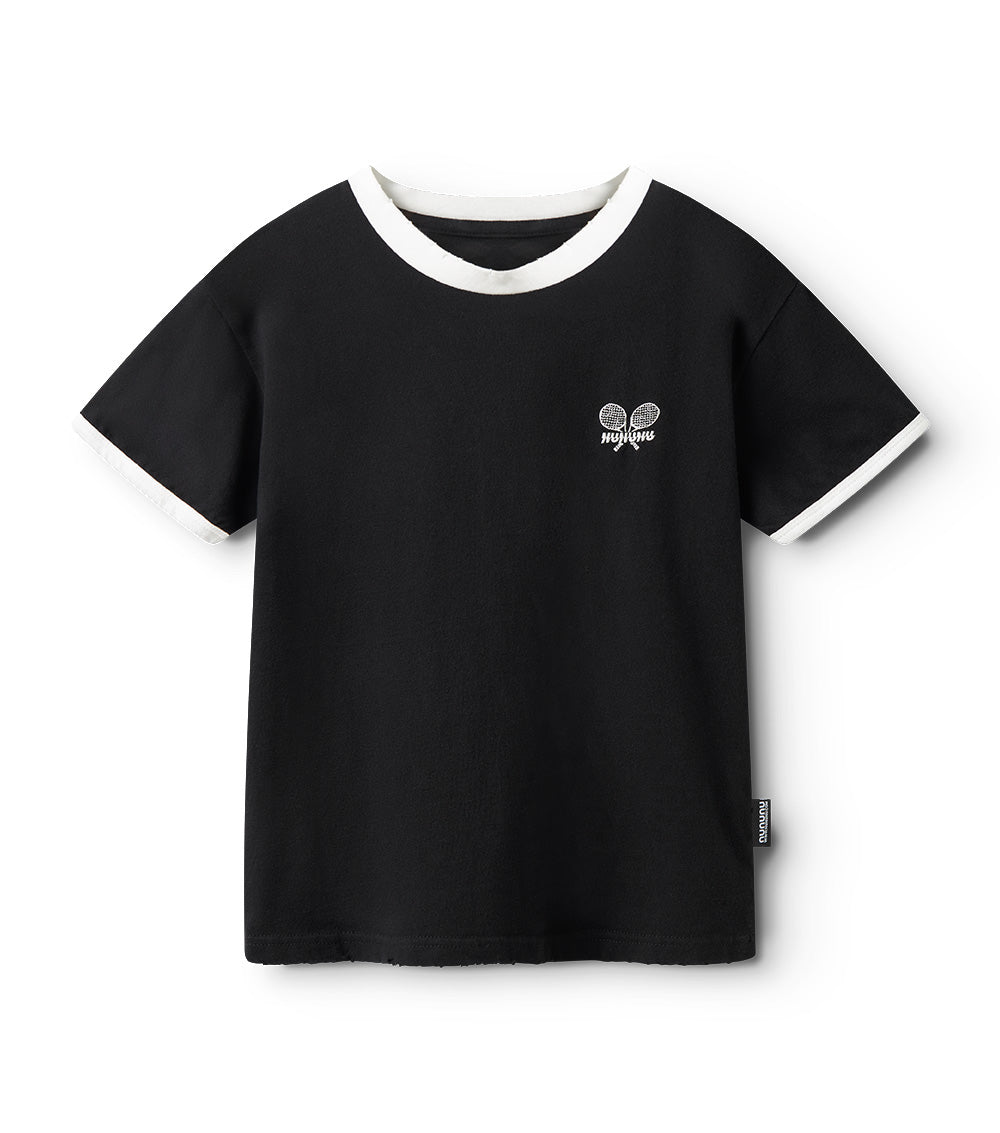 nununu tennis t-shirt black