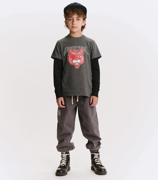 Nununu Tiger Strike Shirt Dark Heather Grey