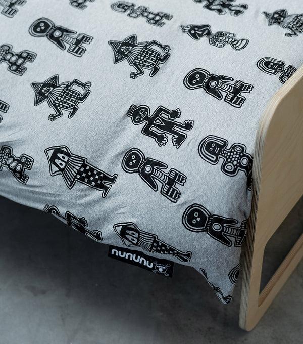 Nununu Tribal Dancers Bedding Set Heather Grey