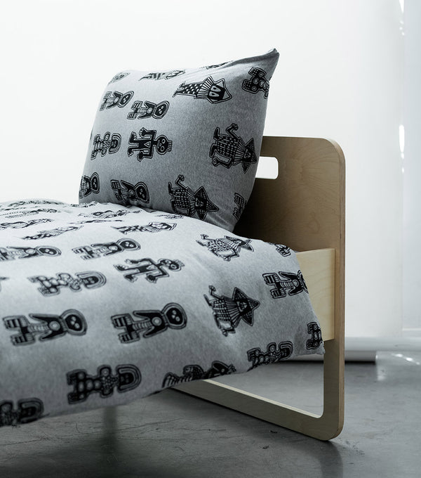 Nununu Tribal Dancers Bedding Set Heather Grey