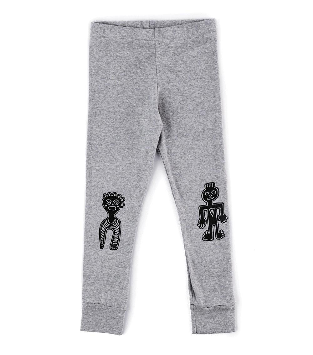 nununu tribal dancers leggings heather grey