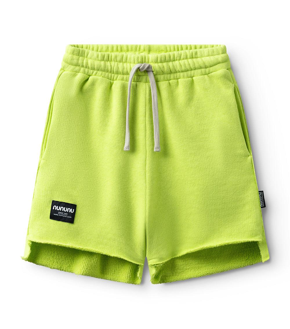 nununu unbalanced shorts hot lime