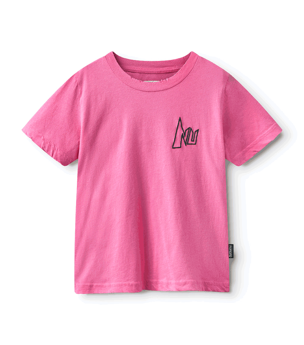 nununu washed nu t-shirt hot pink