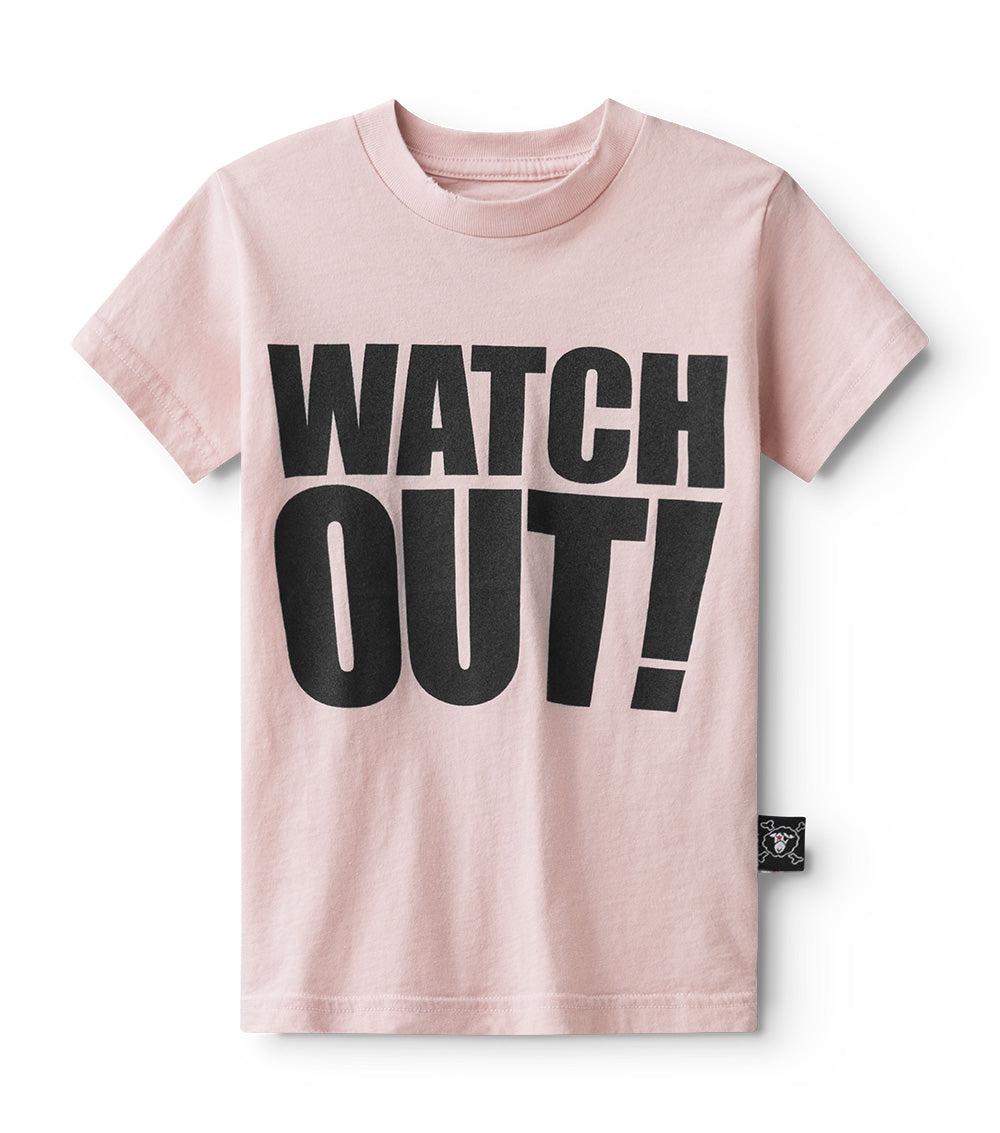 nununu watch out t-shirt powder pink