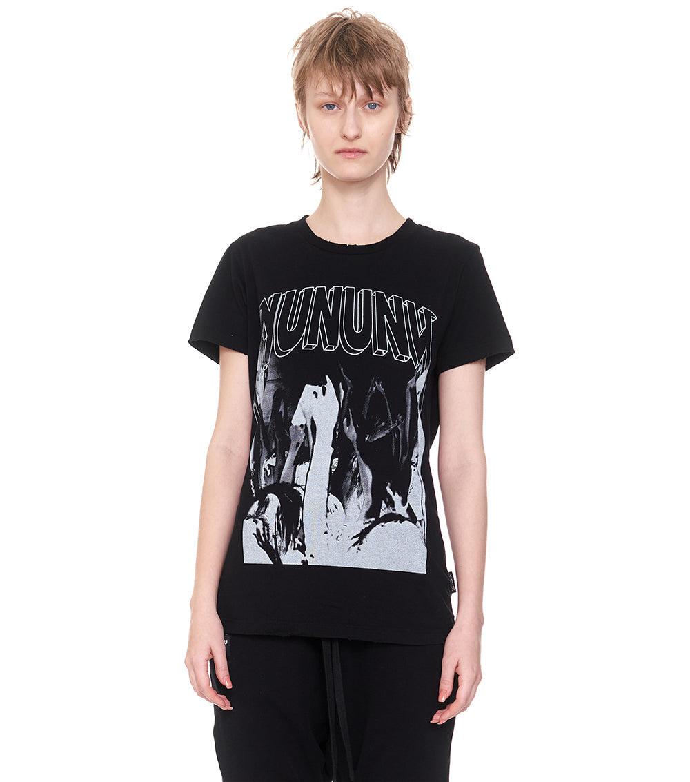 nununu women's cheer up t-shirt black