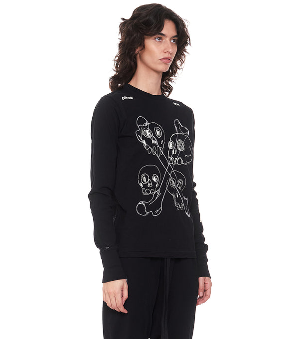 Nununu Women's Multi Skull Shirt Black