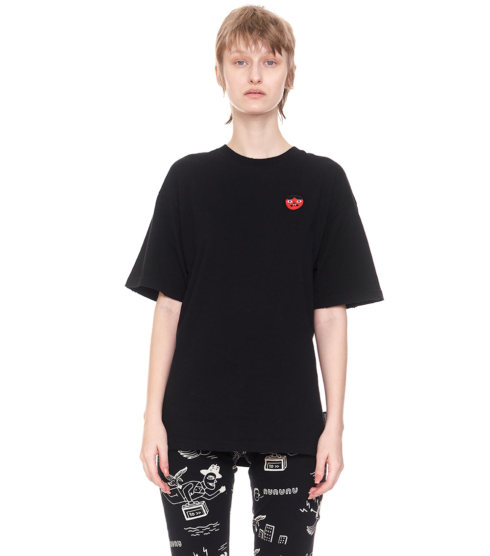 nununu women's shocked t-shirt black