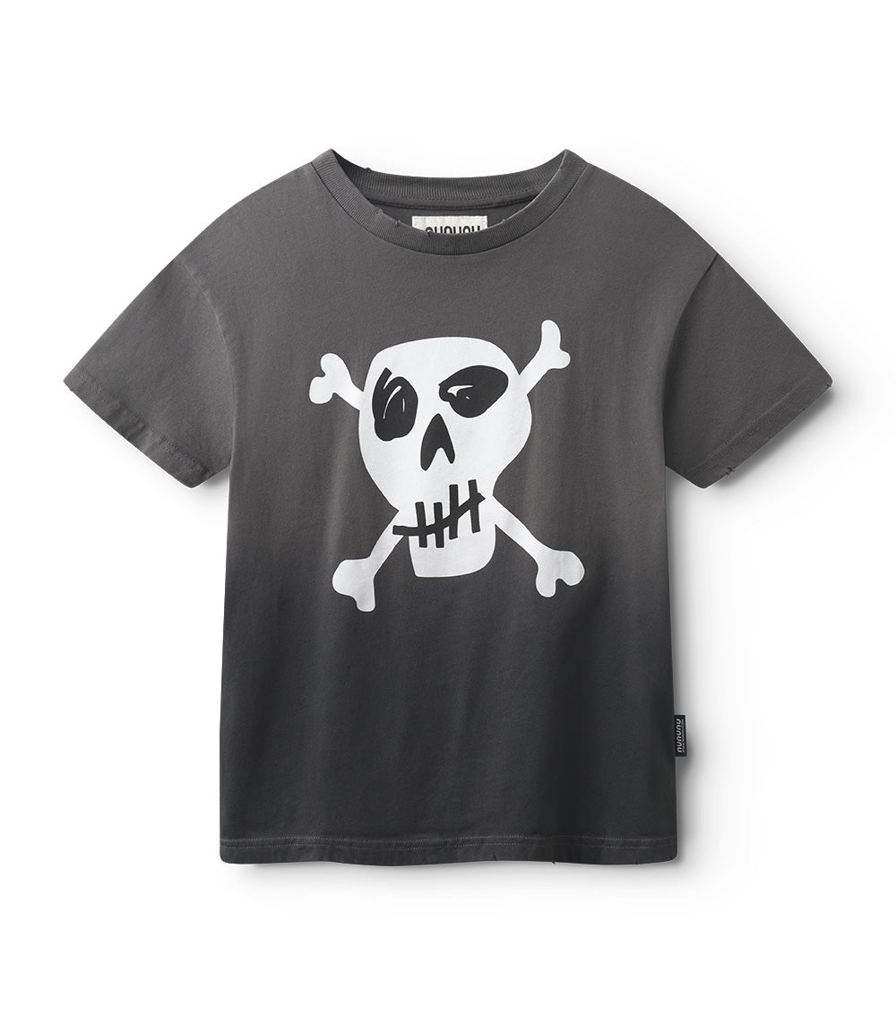 nununu woozy skull t-shirt graphite