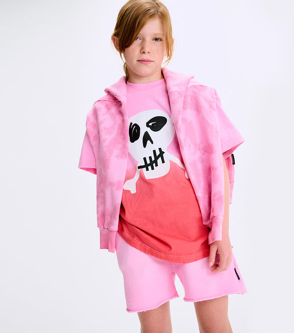 Nununu Woozy Skull T-shirt Super Pink