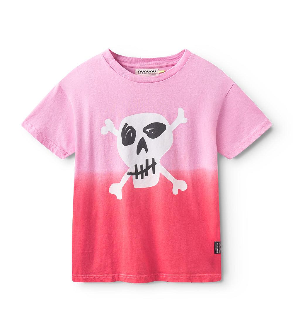 nununu woozy skull t-shirt super pink