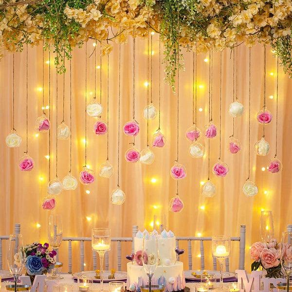 Nuptio 10/20/30/100Pcs Hanging Tealight Candle Hoder For Wedding Party Tree Home Decor