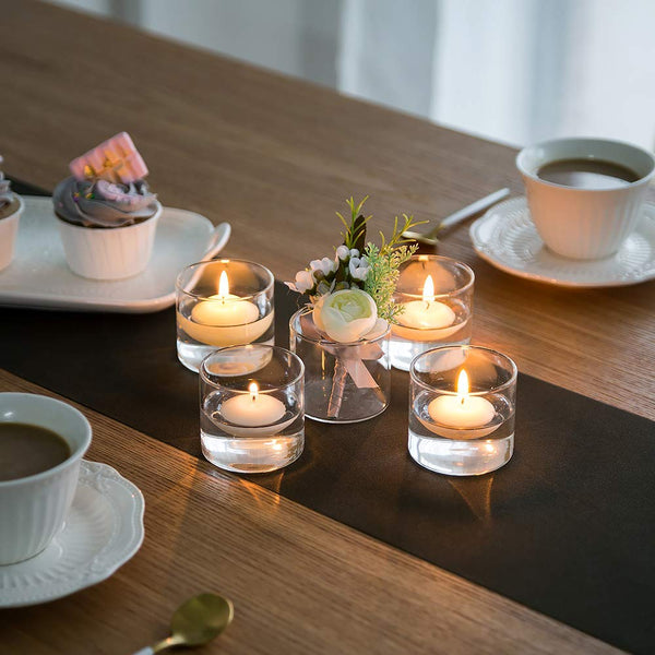 Nuptio 10Pcs/20Pcs Clear Votive Tea Light Glass Candle Holders Ideal For Parties Wedding