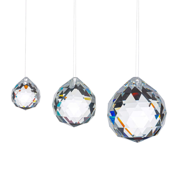 nuptio 10Pcs/20Pcs Crystal Pendant Prism Faceted Chandelier Ball For Home Wedding Decor