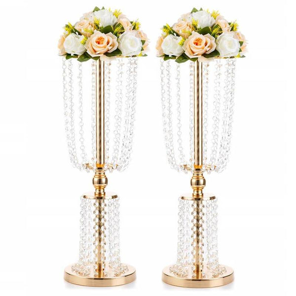 Nuptio 10Pcs Crystal Wedding Flower Stand | Centerpieces For Wedding Table | Nuptio