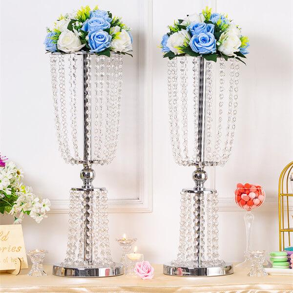 Nuptio 10Pcs Crystal Wedding Flower Stand | Centerpieces For Wedding Table | Nuptio
