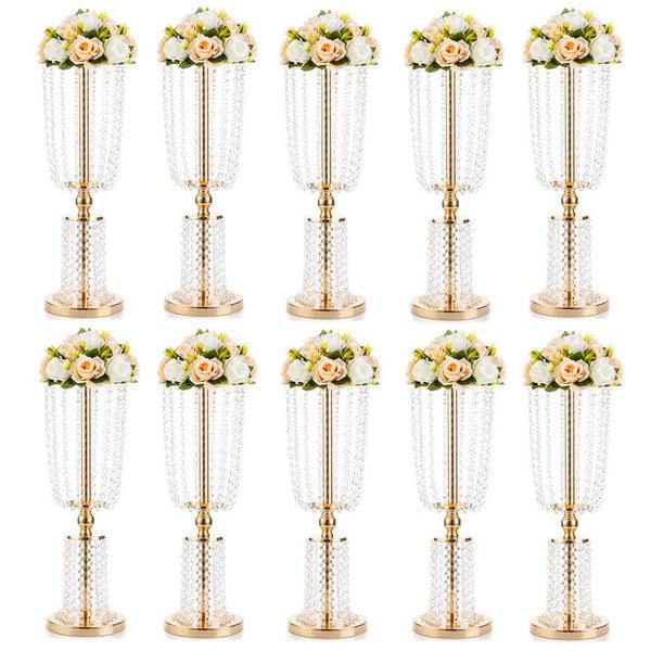 nuptio 10Pcs Crystal Wedding Flower Stand | Centerpieces For Wedding Table | Nuptio
