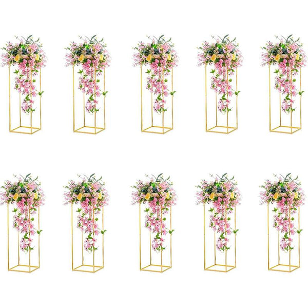 nuptio 10Pcs Flower Stand For Wedding | Tall Flower Vases Centerpiece