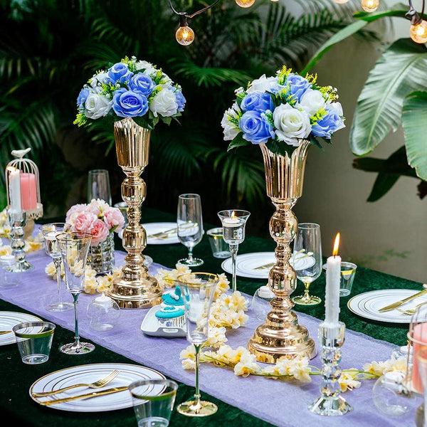 Nuptio 10Pcs Metal Trumpet Vase For Wedding | Flower Stand For Wedding Tables