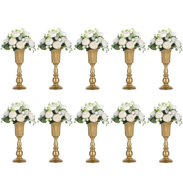 nuptio 10Pcs Tall Vases For Centerpieces | Flower Stand For Table | Nuptio