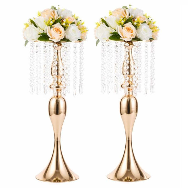 Nuptio 10Pcs Wedding Flower Stand | Crystal Flower Holders | Nuptio