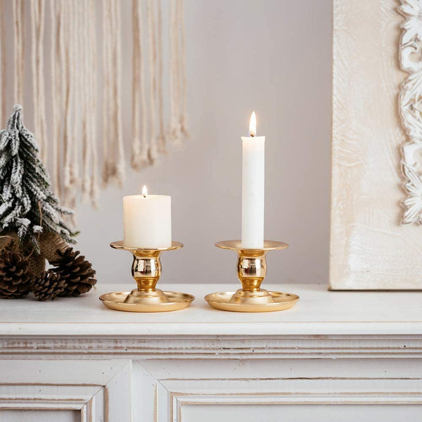 Nuptio 2/4Pcs Metal Taper Candle Holders Candlestick Holder