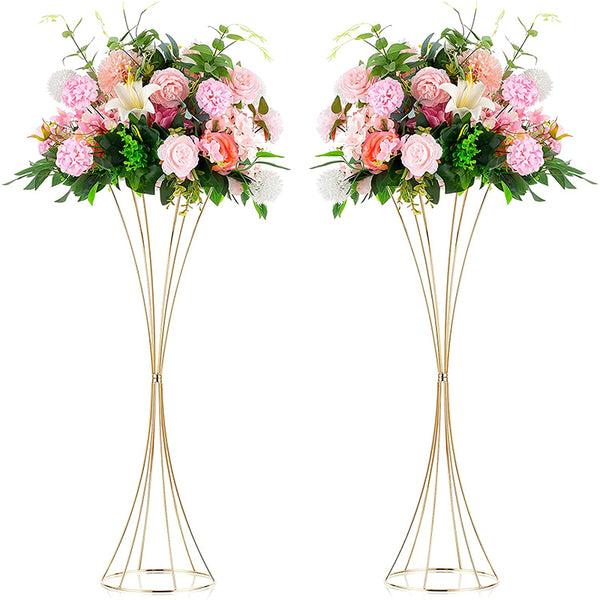 nuptio 2Pcs/10Pcs Centerpiece Flower Stand Flower Holder Twisted for Wedding Party Decoration