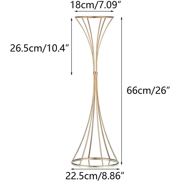 Nuptio 2Pcs/10Pcs Centerpieces Flower Stand Geometric Flower Vase Metal For Table Decor