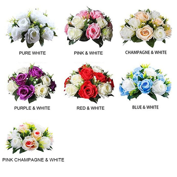 nuptio 2Pcs/10Pcs Fake Flower Ball Arrangement Bouquet For Flower Rack