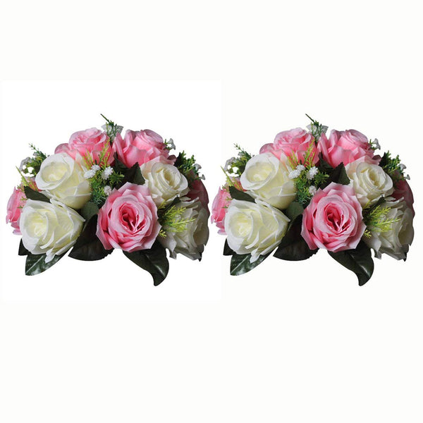 nuptio 2Pcs/10Pcs Fake Flower Ball Arrangement Bouquet for Flower Rack