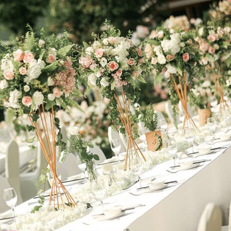 Nuptio 2Pcs/10Pcs Geometric Metal Flower Column Stand For Wedding Party Home Decor