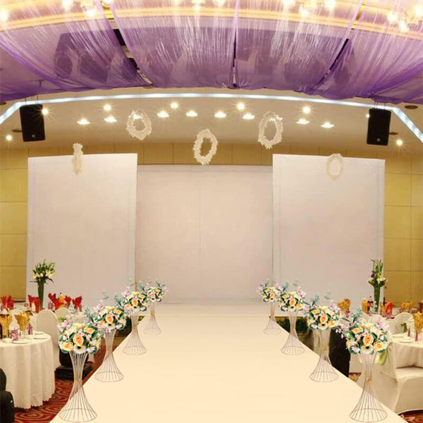 Nuptio 2Pcs/10Pcs Geometric Metal Flower Column Stand For Wedding Party Home Decor