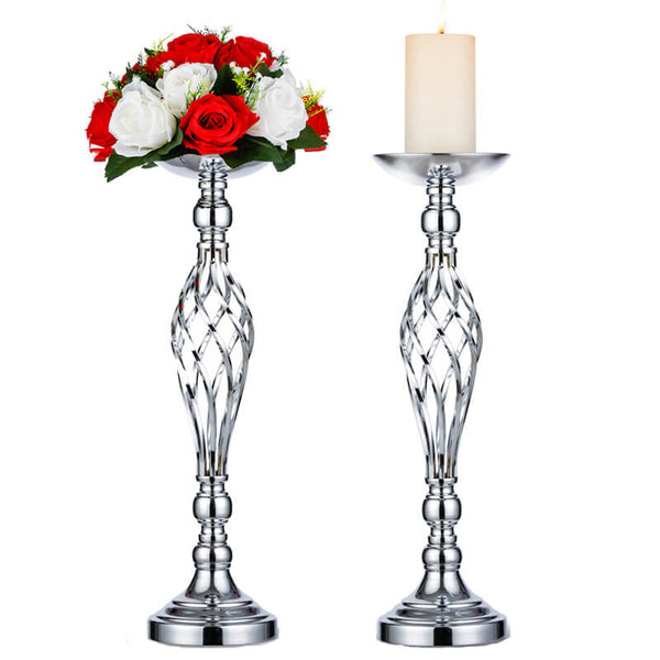 Nuptio 2Pcs/10Pcs Metal Flower Vase Wedding/Party Flowers Centerpieces For Table