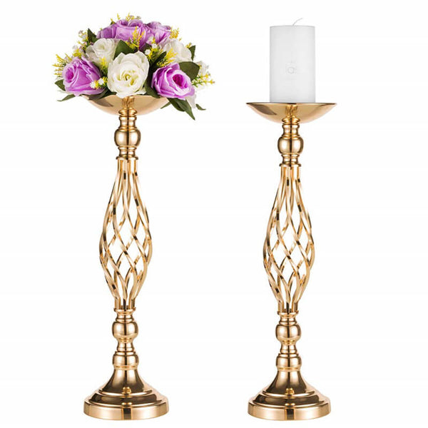 nuptio 2Pcs/10Pcs Metal Flower Vase Wedding/Party Flowers Centerpieces for Table