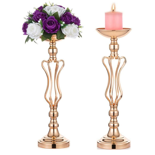 nuptio 2Pcs/10Pcs Metal Flower Vase Wedding Party Flowers Centerpieces for Table