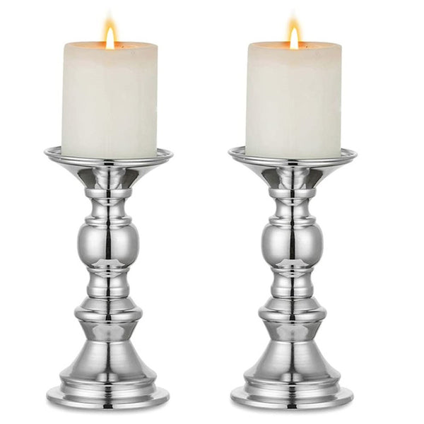 Nuptio 2Pcs/10Pcs Metal Pillar Candle Holder Ideal For Wedding Centerpieces Special Events Parties