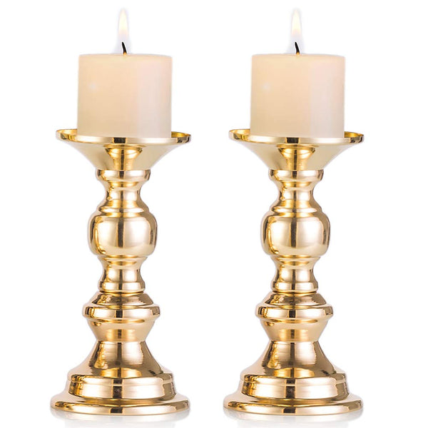 nuptio 2Pcs/10Pcs Metal Pillar Candle Holder Ideal for Wedding Centerpieces Special Events Parties