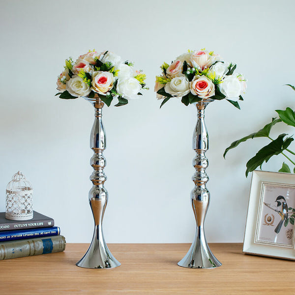 Nuptio 2Pcs/10Pcs Metal Vase For Wedding Party Table Centerpiece Flower Stand