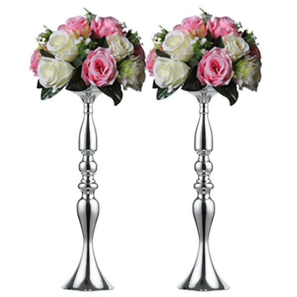Nuptio 2Pcs/10Pcs Metal Vase For Wedding Party Table Centerpiece Flower Stand