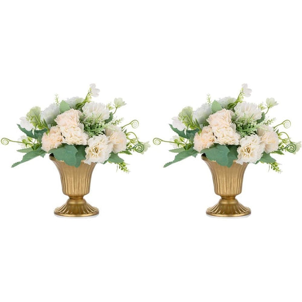 nuptio 2Pcs/10Pcs Mini Sized Metal Centerpieces Vase for Wedding Party Decoration