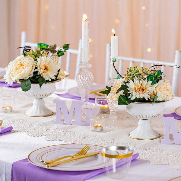 Nuptio 2Pcs/10Pcs Mini Sized Metal Urn Planter Elegant Centerpieces Vase For Wedding Party