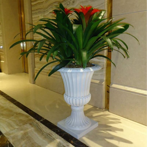 Nuptio 2Pcs/10Pcs Plastic Pedestal Trophy Planter Vintage Style Flower Pot Porch Decoration