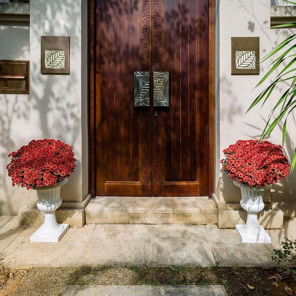 Nuptio 2Pcs/10Pcs Plastic Pedestal Trophy Planter Vintage Style Flower Pot Porch Decoration