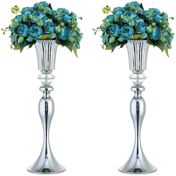 Nuptio 2Pcs/10Pcs Wedding Centerpieces Flower Stand Tall Flower Vases For Dining Room Table