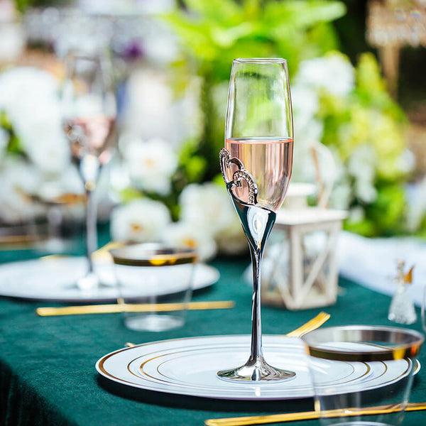 Nuptio 2Pcs/set Champagne Glass Set Wedding Party Supplies Gift For Lover