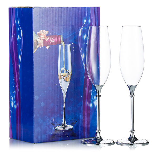 Nuptio 2Pcs/Set Creative Champagne Flutes Toasting Cups Gift For Couples