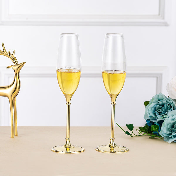 Nuptio 2Pcs/Set Creative Champagne Flutes Toasting Cups Gift For Couples