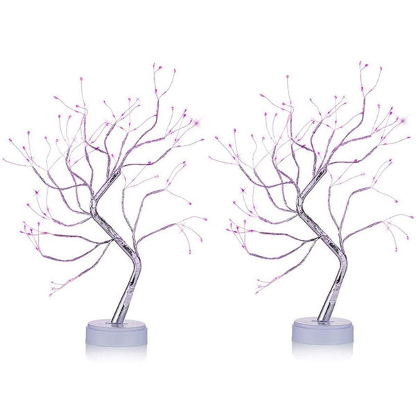 Nuptio 2Pcs/set Led Birch Tree With Lights For Home Party Birthday Wedding Indoor Decor