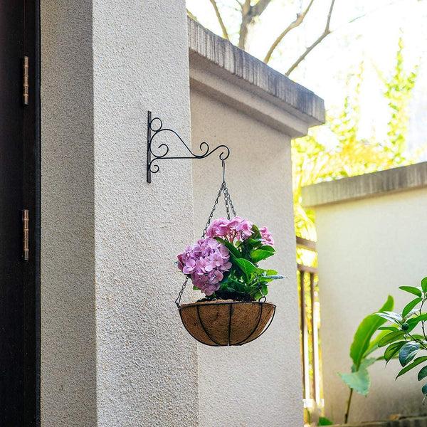 Nuptio 2Pcs/set Outdoor Hanging Pots For Plants With Hanging Basket Liner